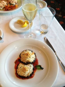 Baked Mushrooms+GoatCheese